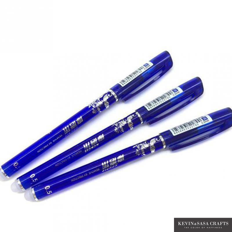 whatagift.com.au office accessories 2+50Pcs/Set 0.5Mm Blue Black Ink Erasable Refill Rod Writing Stationery Gel Ink Pen