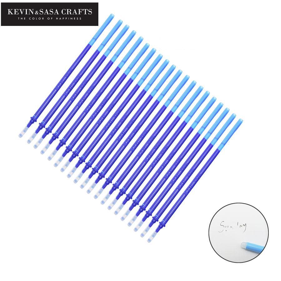 whatagift.com.au office accessories 2+50Pcs/Set 0.5Mm Blue Black Ink Erasable Refill Rod Writing Stationery Gel Ink Pen