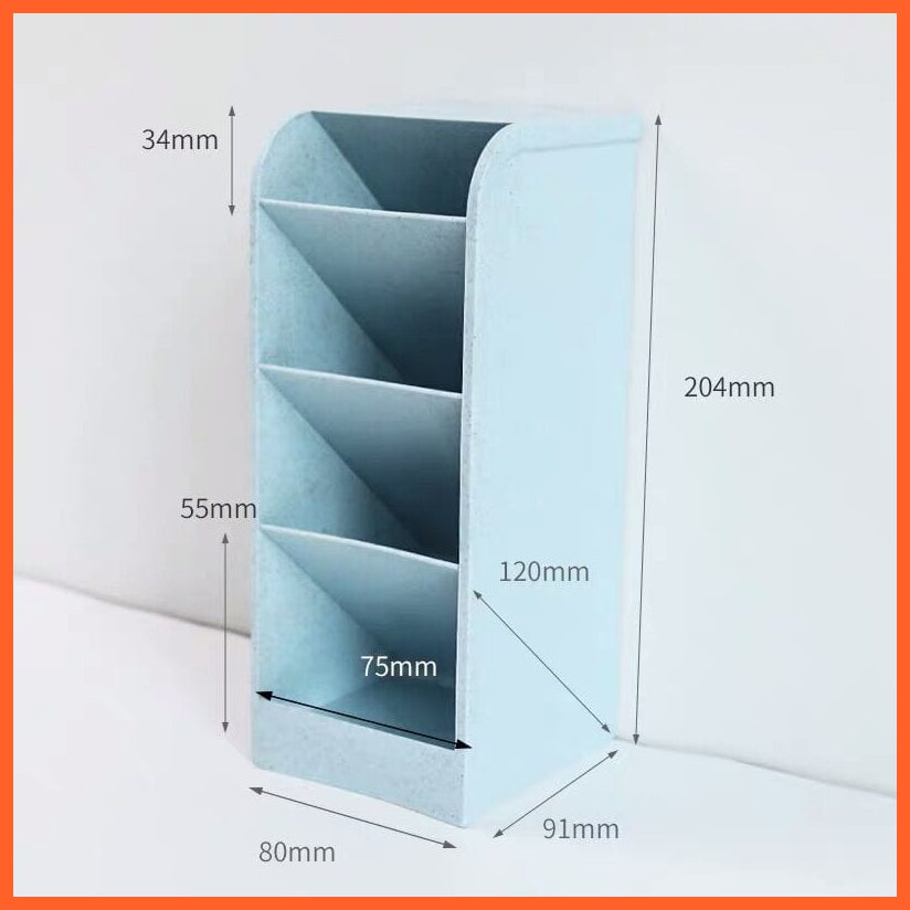 whatagift.com.au office accessories Bigger size blue Large Capacity Pen Holder Pencil Makeup Storage Box Organizer Stand Office Stationery