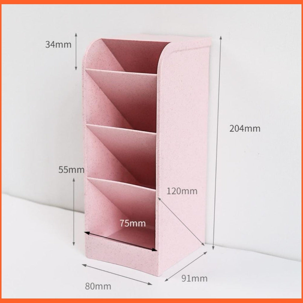 whatagift.com.au office accessories Bigger size pink Large Capacity Pen Holder Pencil Makeup Storage Box Organizer Stand Office Stationery