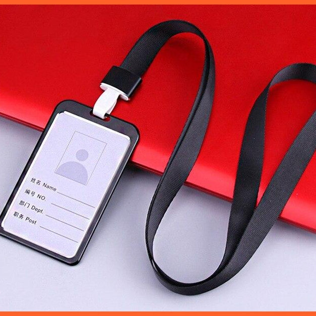 whatagift.com.au office accessories Black / China ID Card Holder Aluminum Work Name Card Holders Business Work Card ID Badge Holder