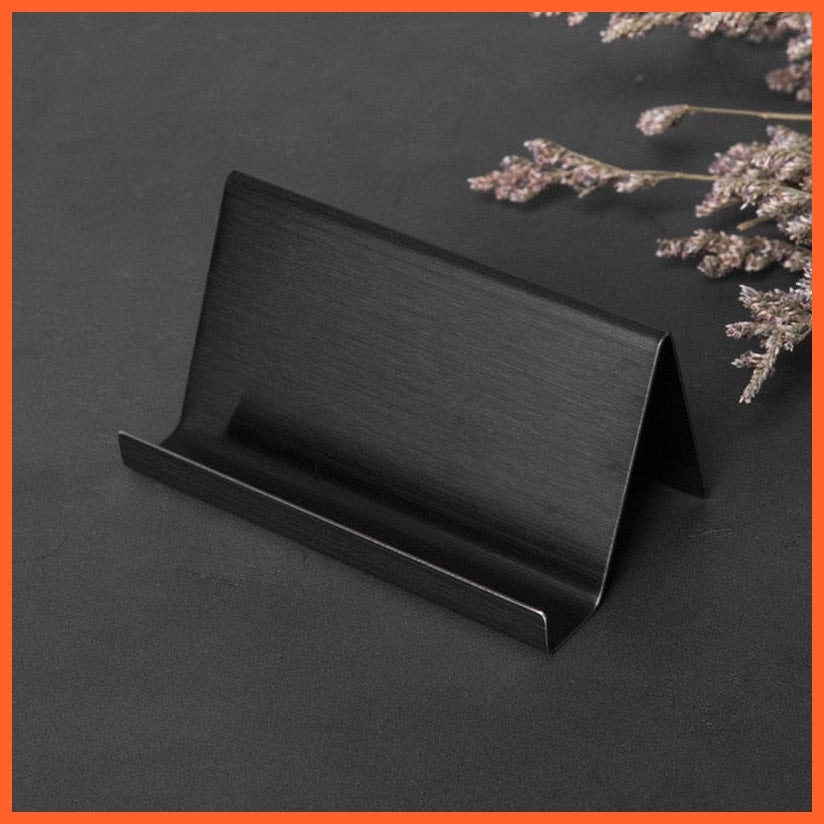whatagift.com.au office accessories Black Metal Business Card Stand Name Tag Display Holder Office  Accessories