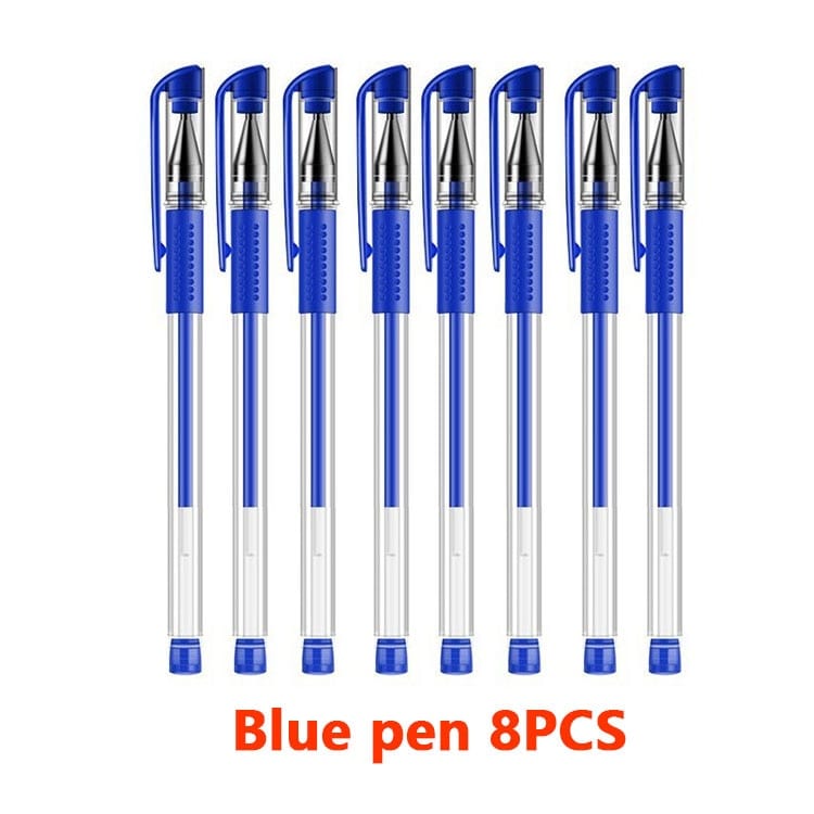 whatagift.com.au office accessories Blue pen-8PCS 30Pcs Gel Set Black Blue Red Ink 0.5Mm Ballpoint Pen School Office Stationery