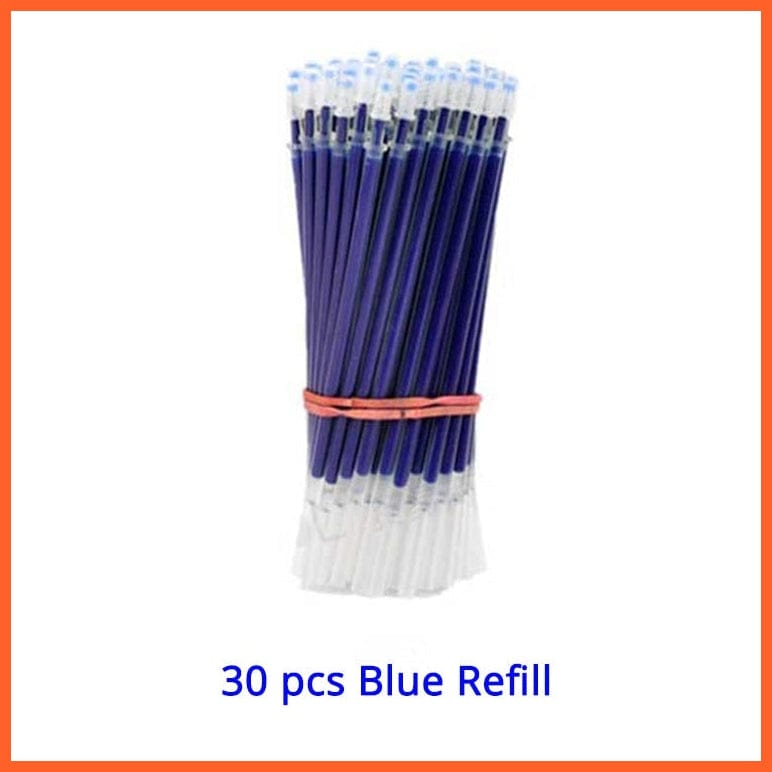 whatagift.com.au office accessories Blue refills-30PCS 30Pcs Gel Set Black Blue Red Ink 0.5Mm Ballpoint Pen School Office Stationery