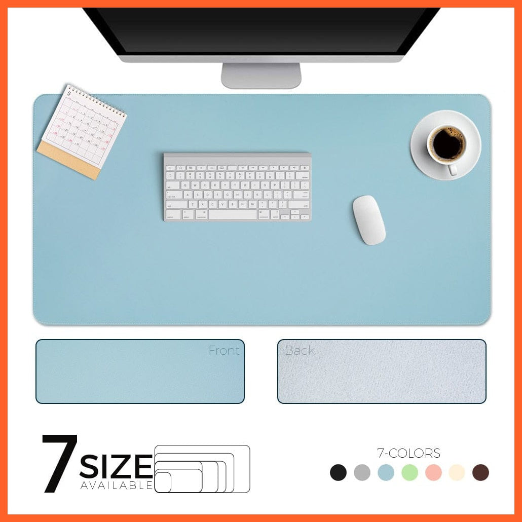 whatagift.com.au office accessories Double-side Large Desk Mat Gamer Waterproof PU Leather Computer Mousepad