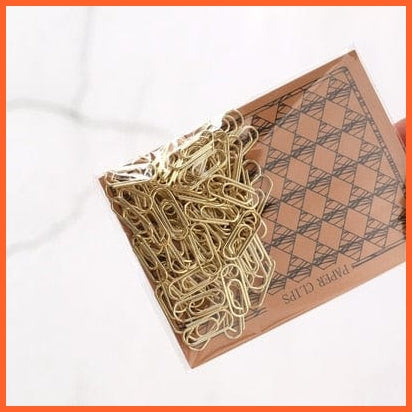 whatagift.com.au office accessories gold / China 50pcs /bag mini heart gold rose gold Color Clip | Bookmark binder paper Clips