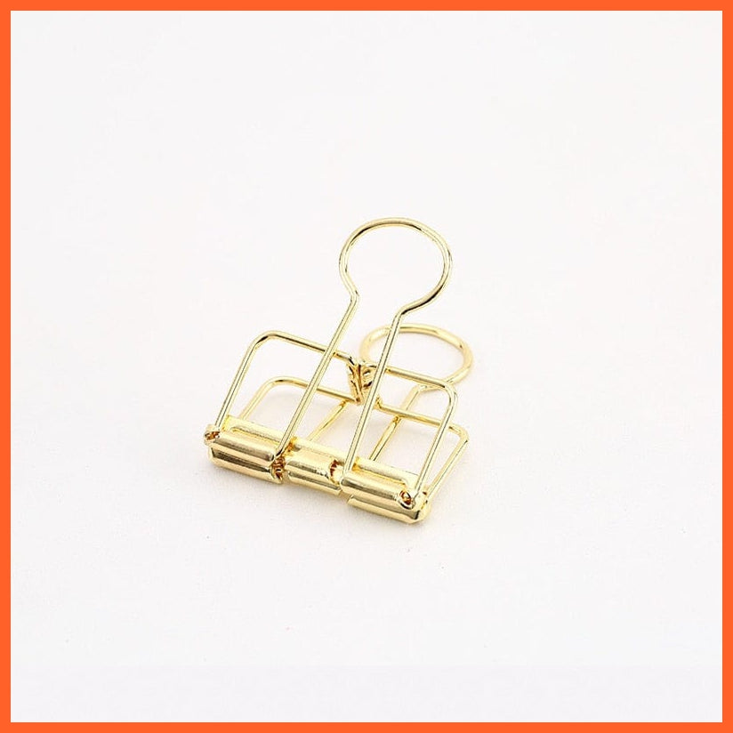 whatagift.com.au office accessories Gold M Gold Silver Rose Green Purple Binder Clips Large
