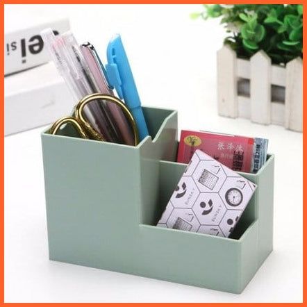 whatagift.com.au office accessories Green Multi-function Desktop Pen Holder |  Storage Case Colorful Desk Organizer