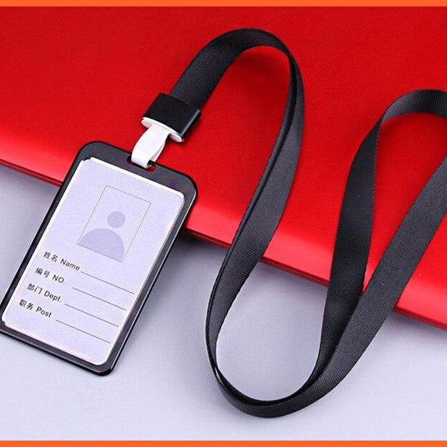 whatagift.com.au office accessories ID Card Holder Aluminum Work Name Card Holders Business Work Card ID Badge Holder