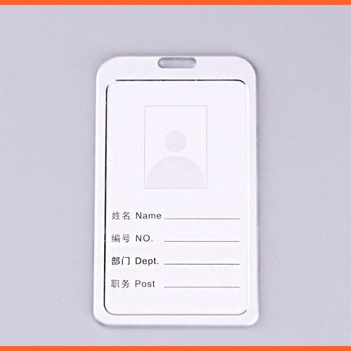 whatagift.com.au office accessories ID Card Holder Aluminum Work Name Card Holders Business Work Card ID Badge Holder