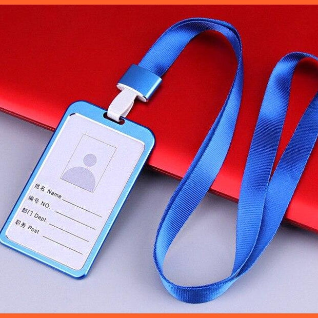 whatagift.com.au office accessories ID Card Holder Aluminum Work Name Card Holders Business Work Card ID Badge Holder