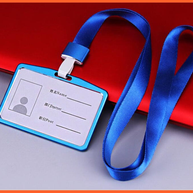 whatagift.com.au office accessories ID Card Holder Aluminum Work Name Card Holders Business Work Card ID Badge Holder