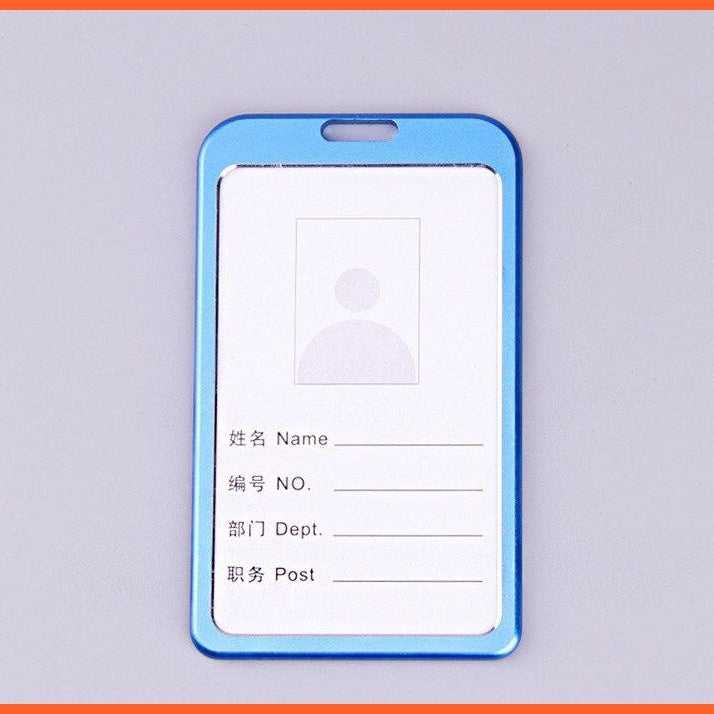 whatagift.com.au office accessories ID Card Holder Aluminum Work Name Card Holders Business Work Card ID Badge Holder