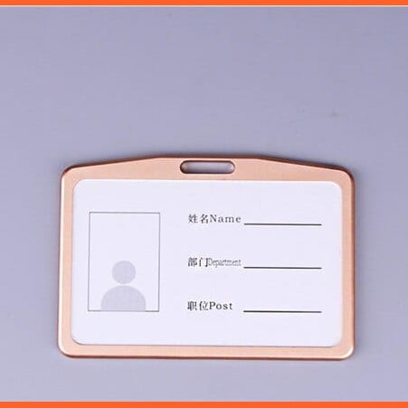 whatagift.com.au office accessories ID Card Holder Aluminum Work Name Card Holders Business Work Card ID Badge Holder