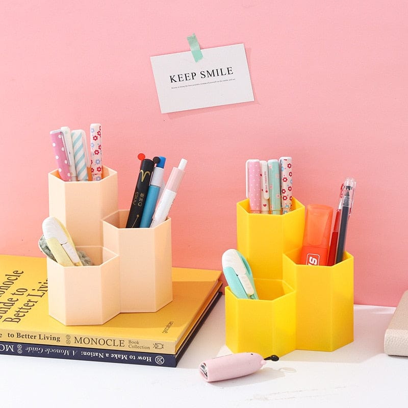 whatagift.com.au office accessories Large Capacity Desk Pen Holder | Pencil Office Storage Box Organizer Stand Desk Set