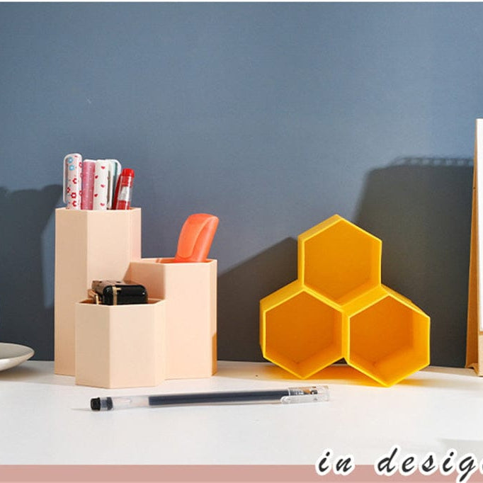 whatagift.com.au office accessories Large Capacity Desk Pen Holder | Pencil Office Storage Box Organizer Stand Desk Set