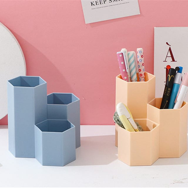 whatagift.com.au office accessories Large Capacity Desk Pen Holder | Pencil Office Storage Box Organizer Stand Desk Set