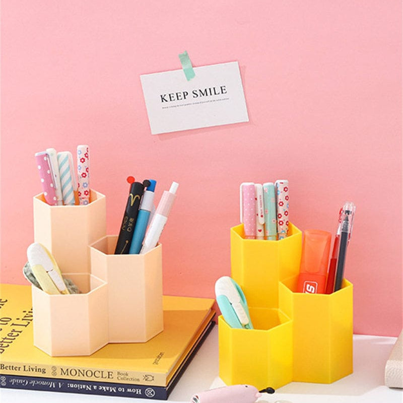 whatagift.com.au office accessories Large Capacity Desk Pen Holder | Pencil Office Storage Box Organizer Stand Desk Set