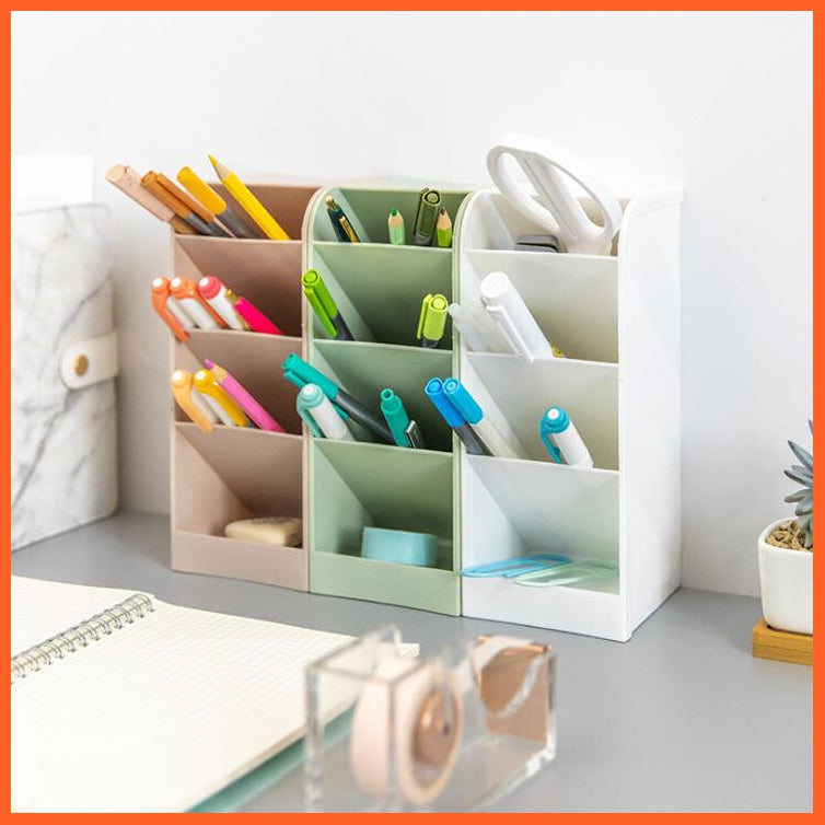 whatagift.com.au office accessories Large Capacity Pen Holder Pencil Makeup Storage Box Organizer Stand Office Stationery