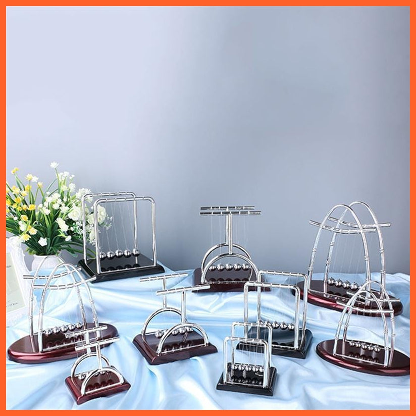 whatagift.com.au office accessories Newton Cradle Balance Steel Balls Physics Science Pendulum Desk Toy Home Decoration