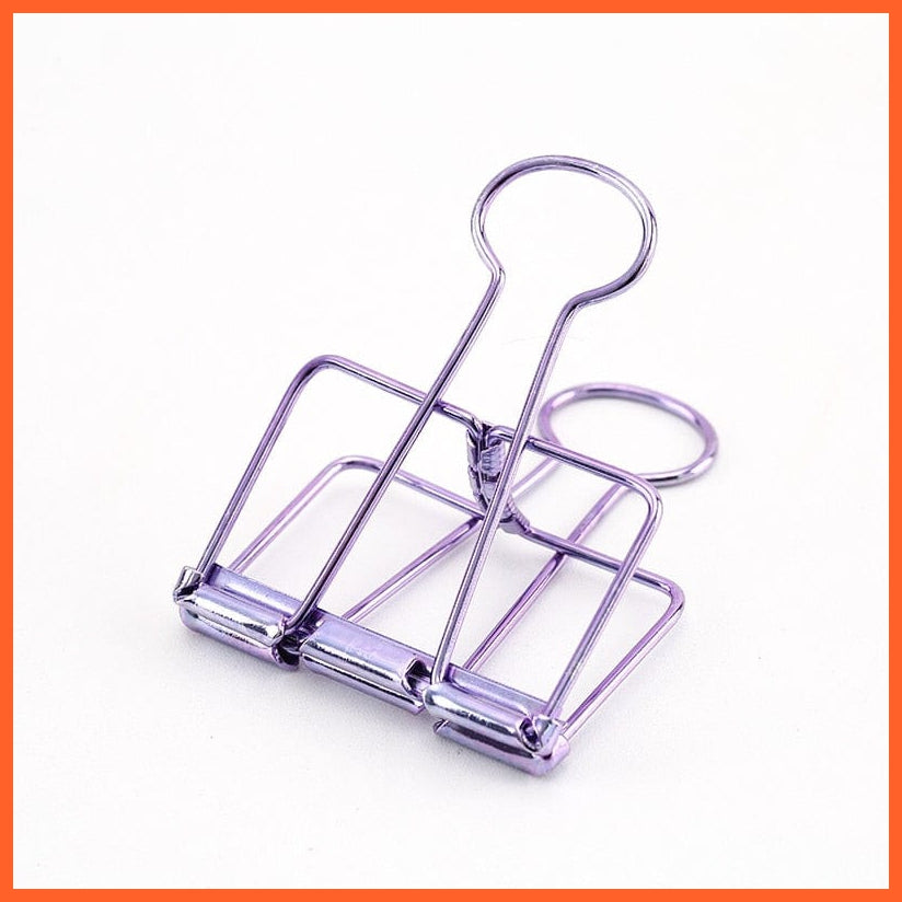 whatagift.com.au office accessories Purple L Gold Silver Rose Green Purple Binder Clips Large
