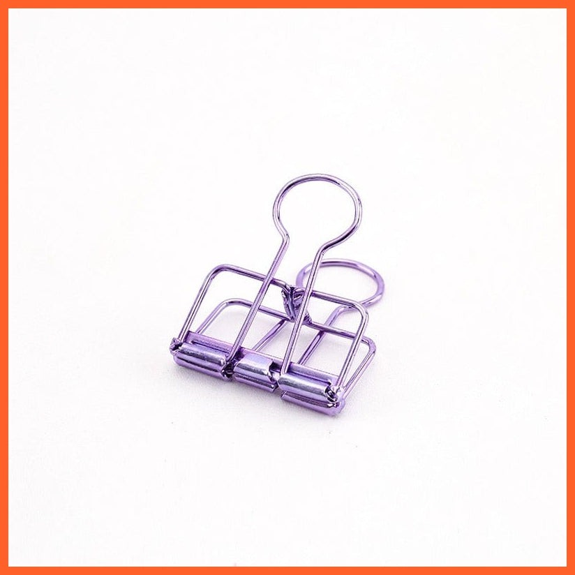 whatagift.com.au office accessories Purple M Gold Silver Rose Green Purple Binder Clips Large