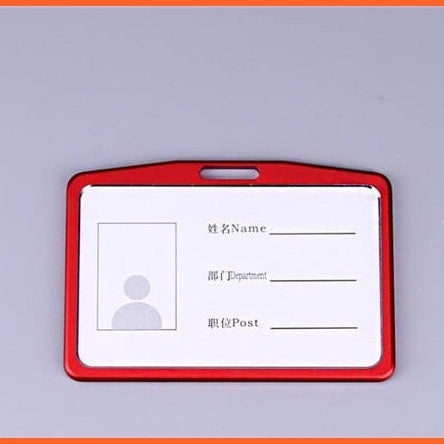 whatagift.com.au office accessories Red No String 1 / China ID Card Holder Aluminum Work Name Card Holders Business Work Card ID Badge Holder