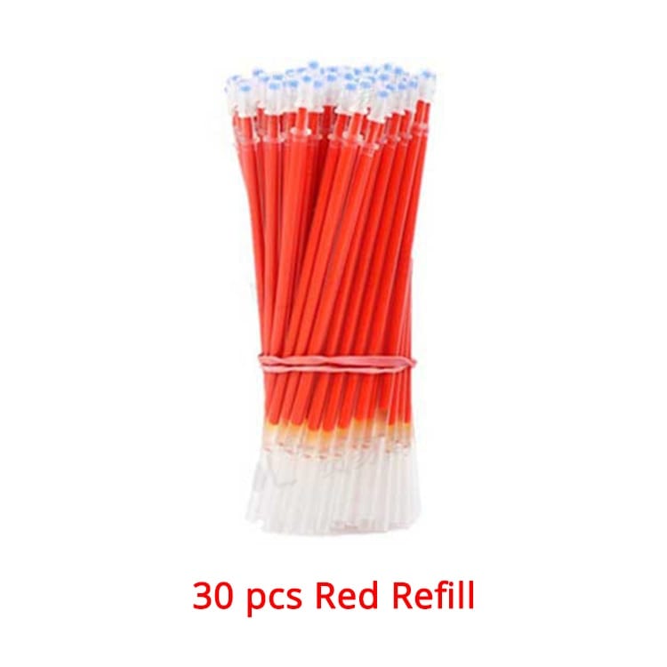 whatagift.com.au office accessories Red refills-30PCS 30Pcs Gel Set Black Blue Red Ink 0.5Mm Ballpoint Pen School Office Stationery