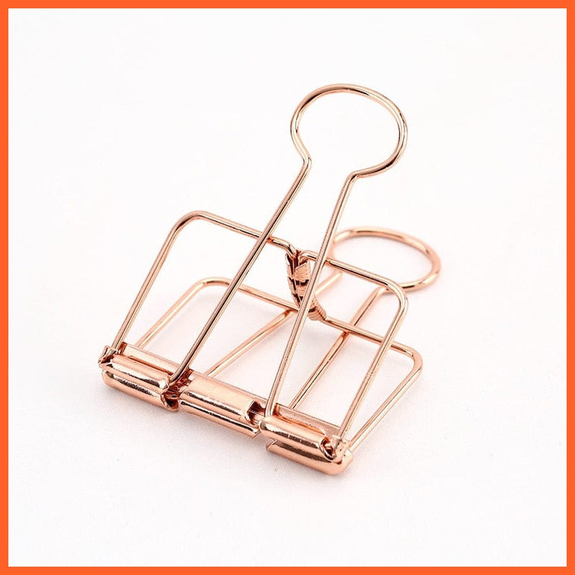whatagift.com.au office accessories Rose L Gold Silver Rose Green Purple Binder Clips Large
