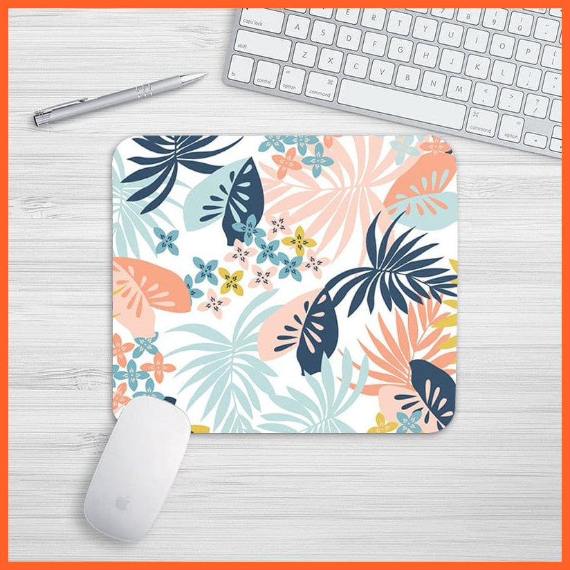 whatagift.com.au office accessories SBD1109900 / 24x20 cm Small Fresh Tropical Rainforest Style Mouse Pad | Office Desk Mat Set