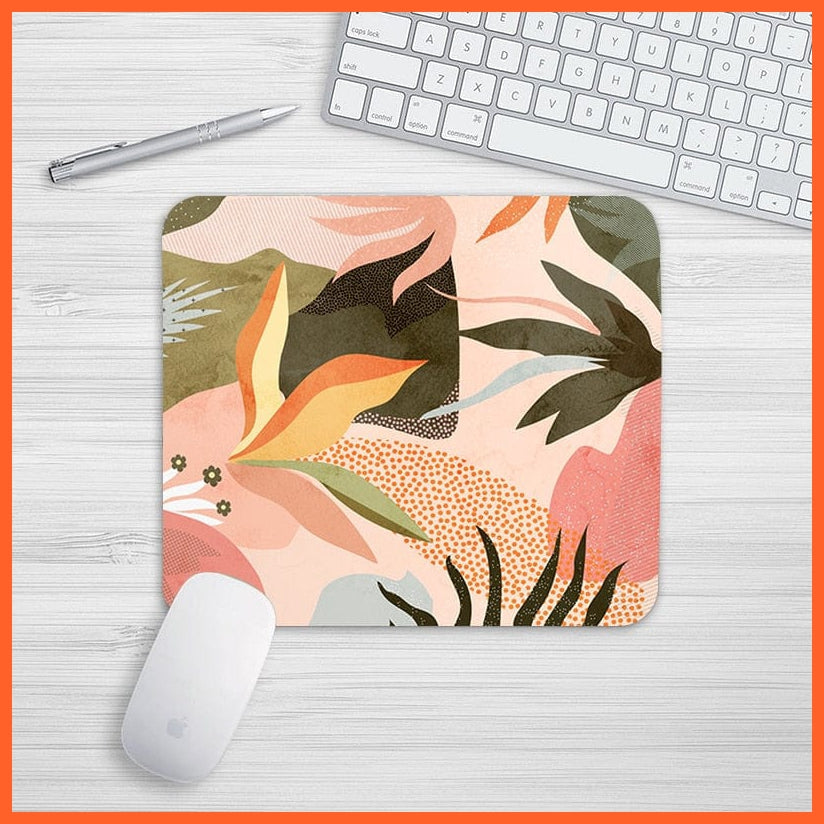 whatagift.com.au office accessories SBD1109909 / 24x20 cm Small Fresh Tropical Rainforest Style Mouse Pad | Office Desk Mat Set