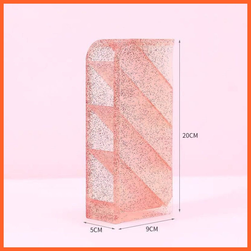whatagift.com.au office accessories Small bling pink Large Capacity Pen Holder Pencil Makeup Storage Box Organizer Stand Office Stationery