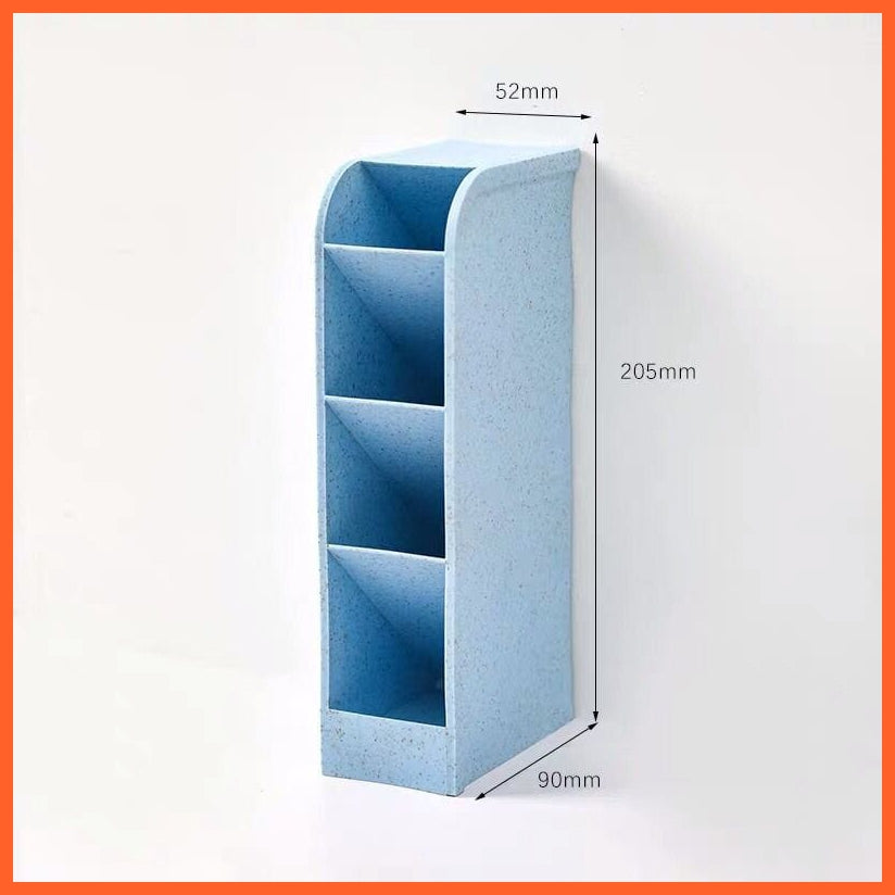whatagift.com.au office accessories Small blue Large Capacity Pen Holder Pencil Makeup Storage Box Organizer Stand Office Stationery