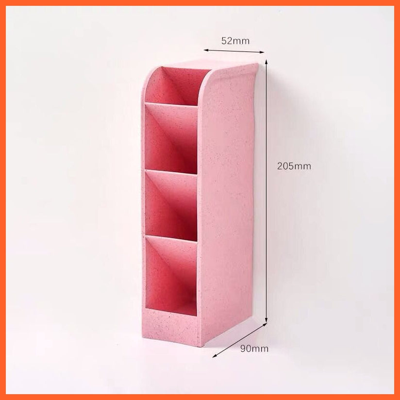 whatagift.com.au office accessories Small pink Large Capacity Pen Holder Pencil Makeup Storage Box Organizer Stand Office Stationery