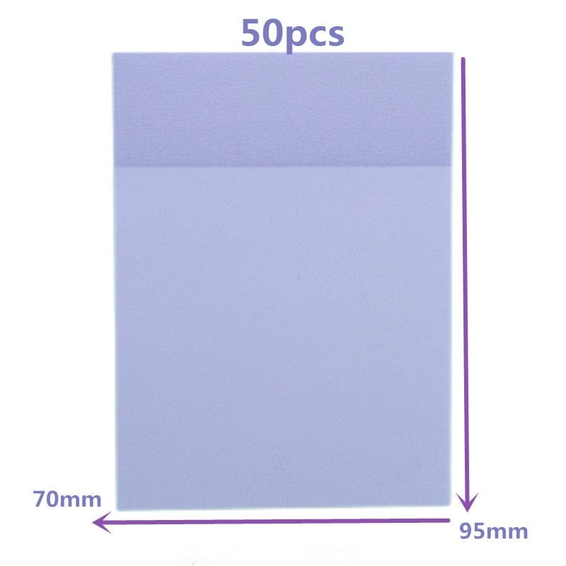 whatagift.com.au office accessories Transparent Sticky Notebook Waterproof Pet Tear Memo Pad For Office Stationery