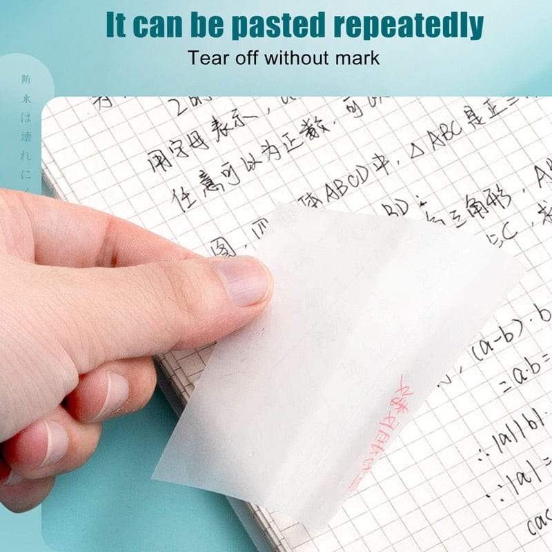 whatagift.com.au office accessories Transparent Sticky Notebook Waterproof Pet Tear Memo Pad For Office Stationery