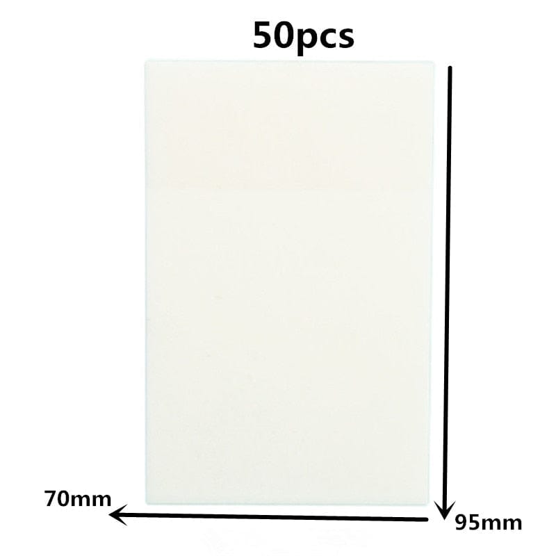whatagift.com.au office accessories White-L 50 pcs Transparent Sticky Notebook Waterproof Pet Tear Memo Pad For Office Stationery