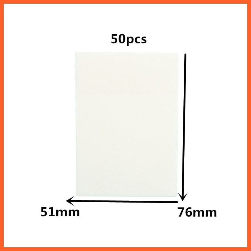 whatagift.com.au office accessories White-S 50 pcs Transparent Sticky Notebook Waterproof Pet Tear Memo Pad For Office Stationery