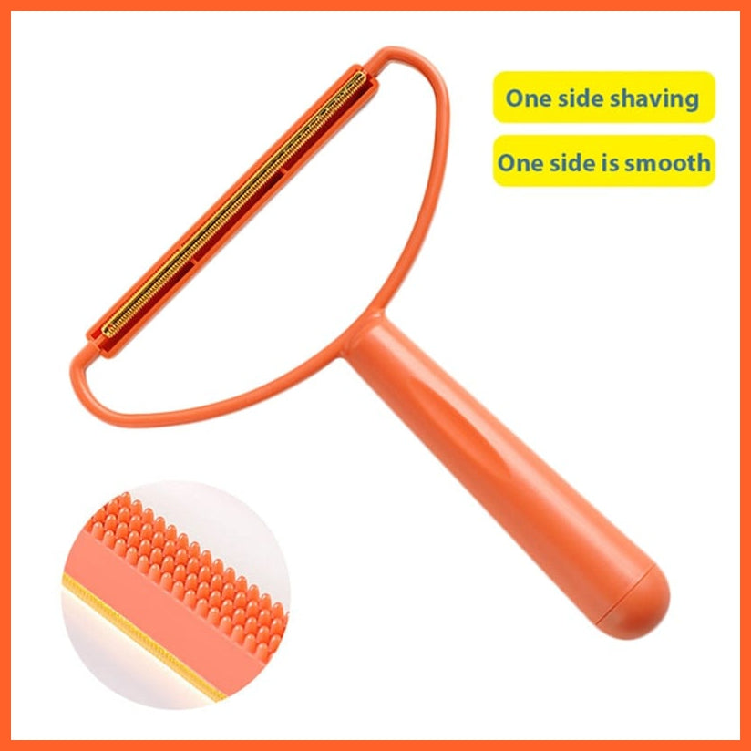 whatagift.com.au Orange Portable Pet Hair Remover Brush | Lint Remover Brush | Fuzz Fabric Shaver