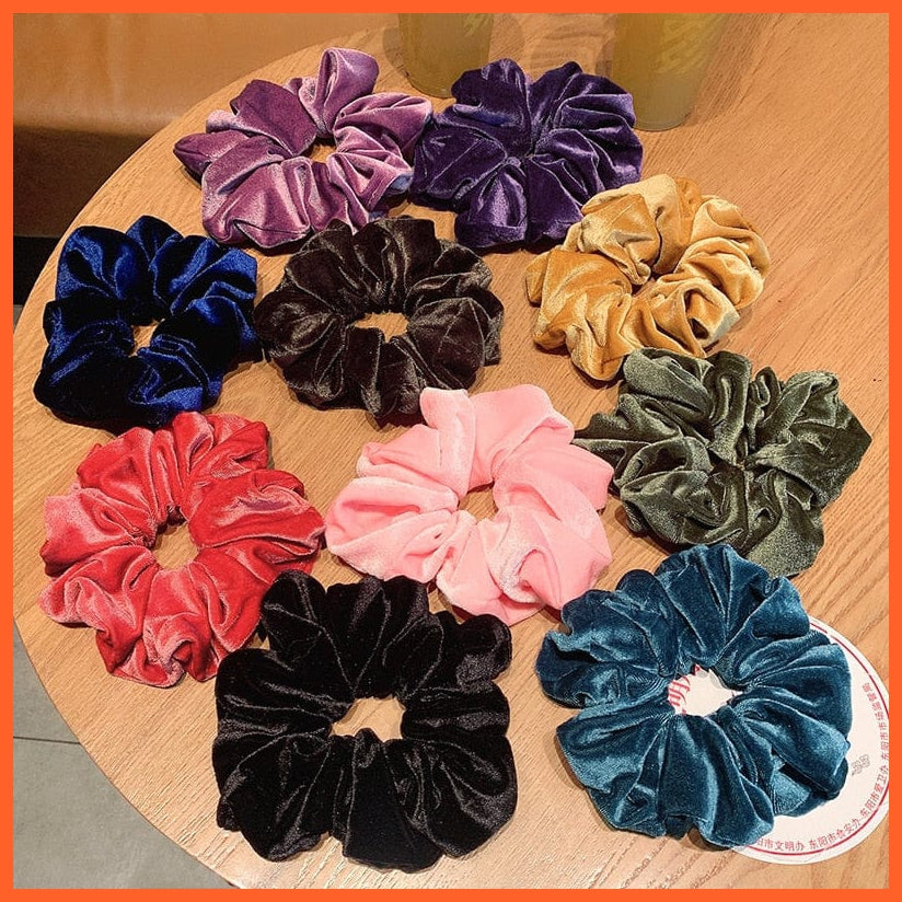 whatagift.com.au Oversized Velvet Hair Scrunchies for Women | Hair tie Accessories