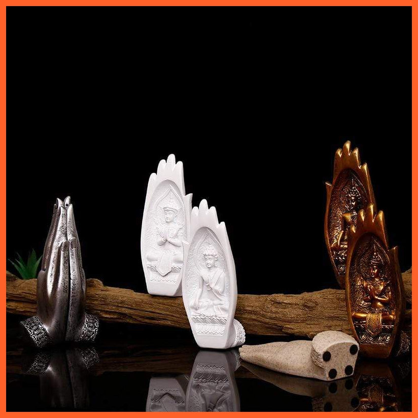 Pair Of Budha Hands Sculptures For Peace And Decor Mudra | whatagift.com.au.