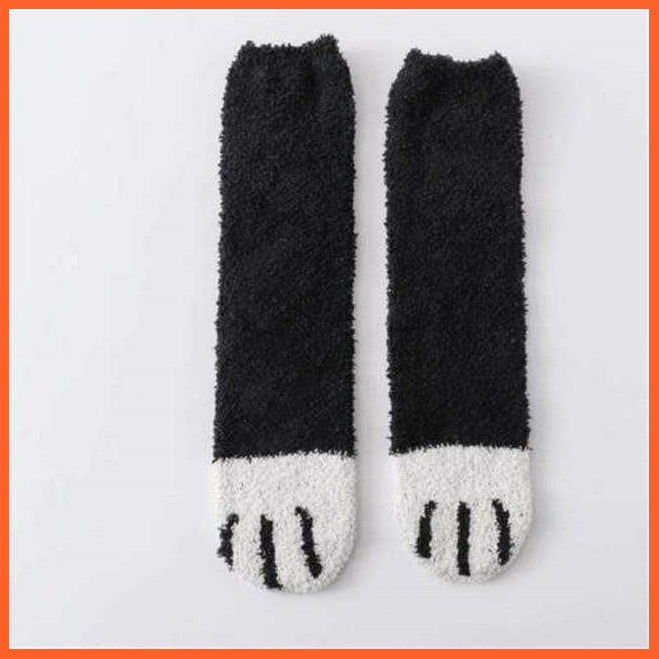 Cat Design Socks - Warm Pair Of Fleece Socks | whatagift.com.au.