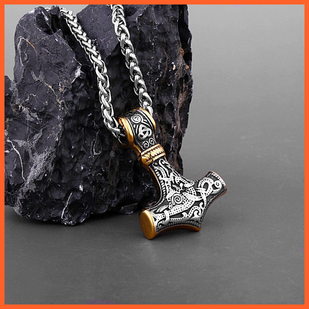 whatagift.uk Pendant and chain 1 Stainless Steel Norse Vikings Amulet Pendant