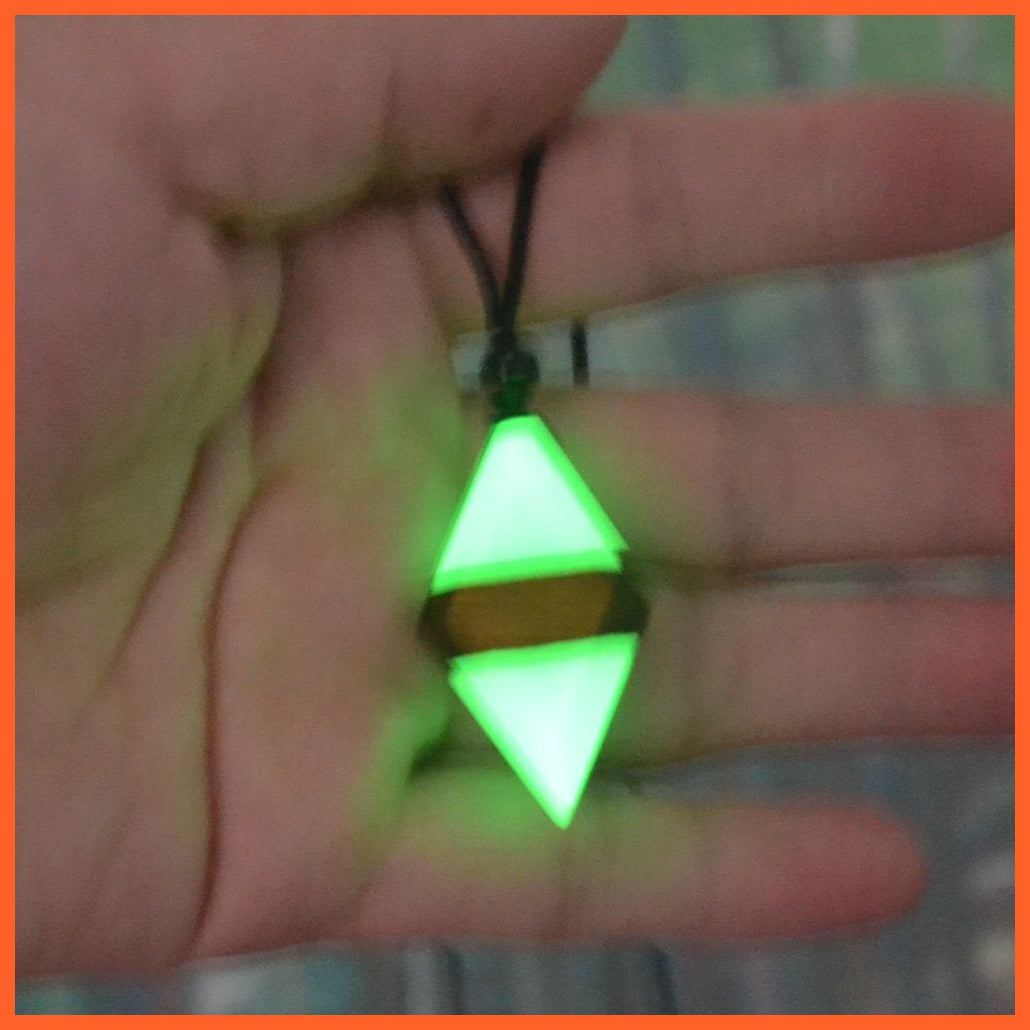 whatagift.com.au Pendant Necklace A2030563 Fashion Arrow Necklace Ancient Wood Resin Energy Jewelry Luminous Pendant