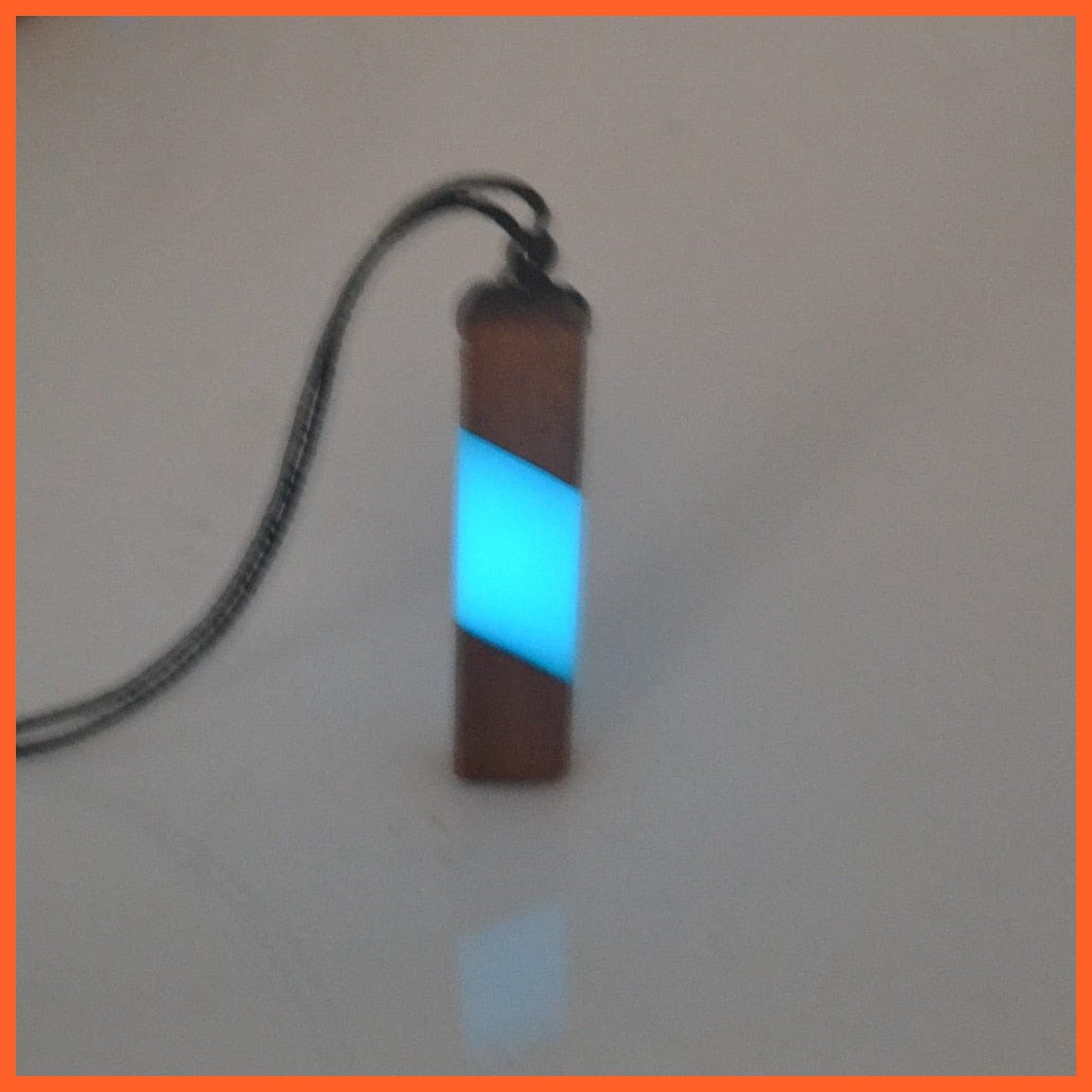 whatagift.com.au Pendant Necklace A203057 Fashion Arrow Necklace Ancient Wood Resin Energy Jewelry Luminous Pendant