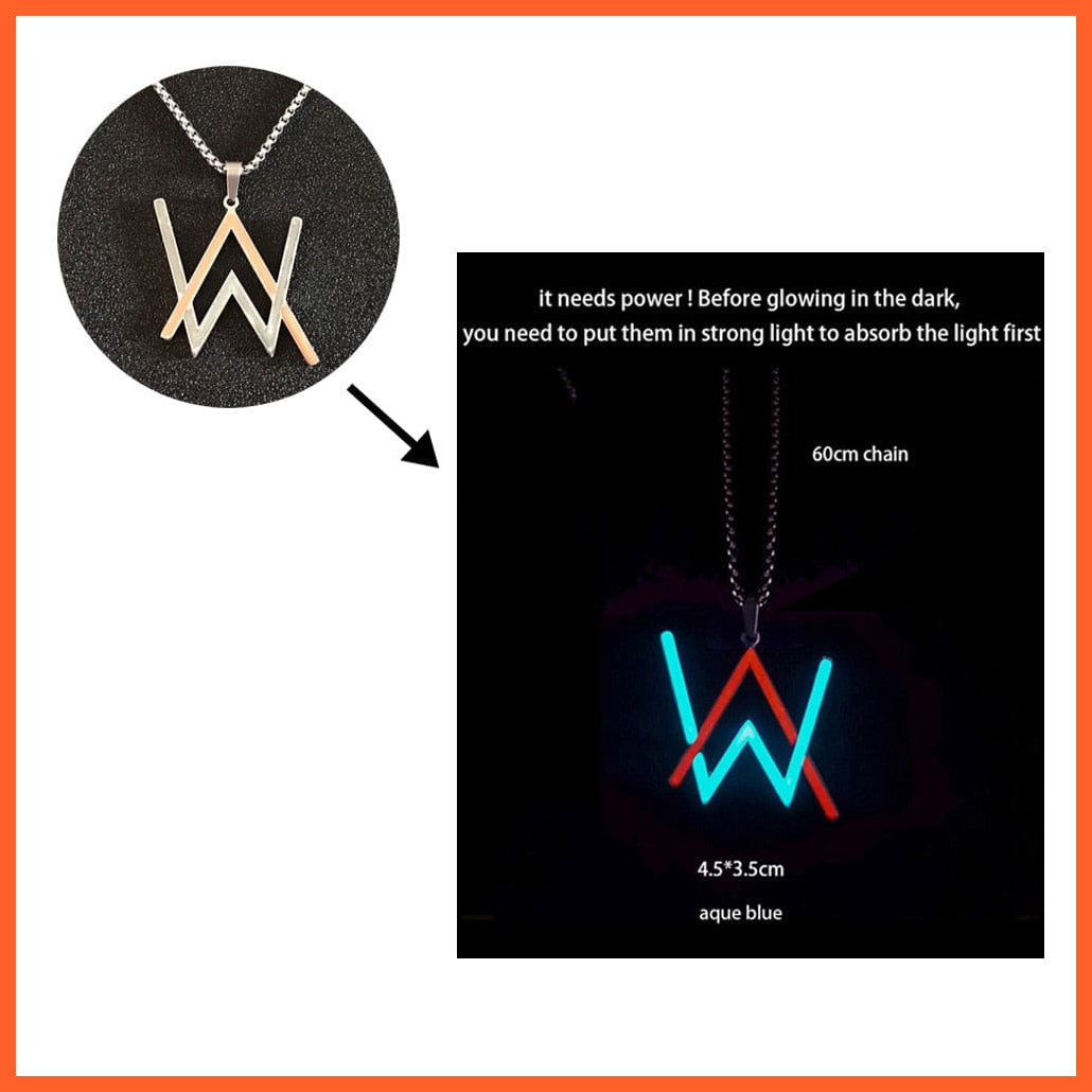 whatagift.com.au Pendant Necklace Luminous Dragon Glowing Fluorescence Antique Silver Glow In The Dark Necklace