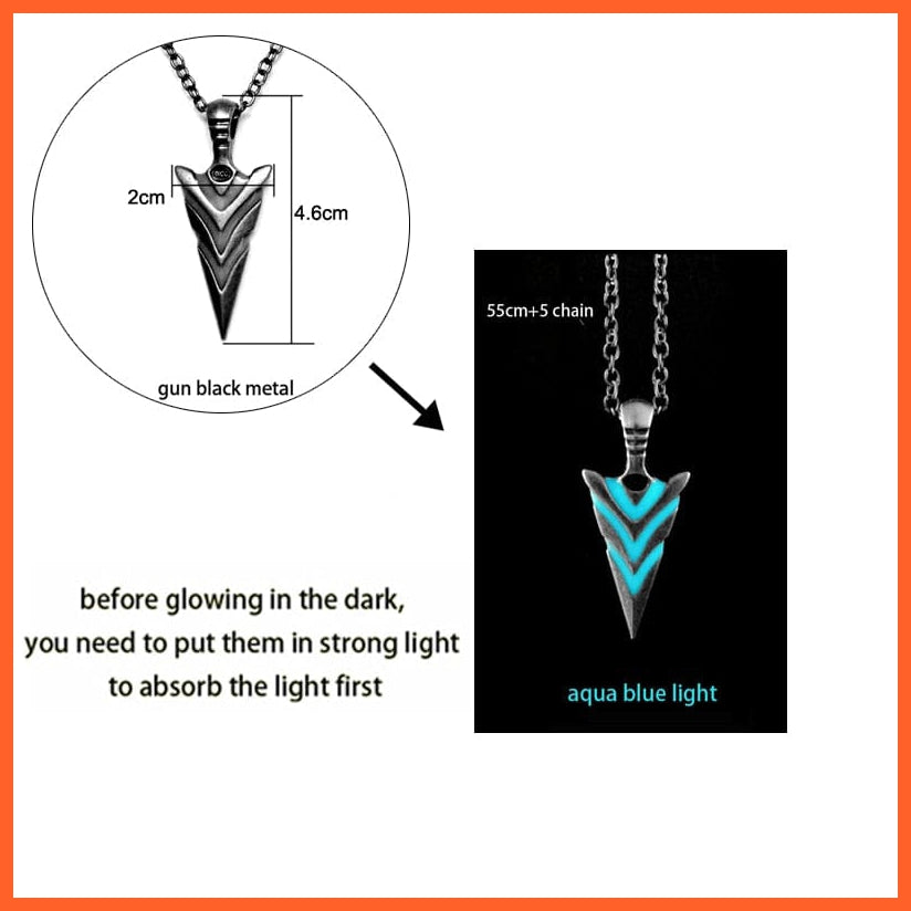 whatagift.com.au Pendant Necklace Luminous Dragon Glowing Fluorescence Antique Silver Glow In The Dark Necklace