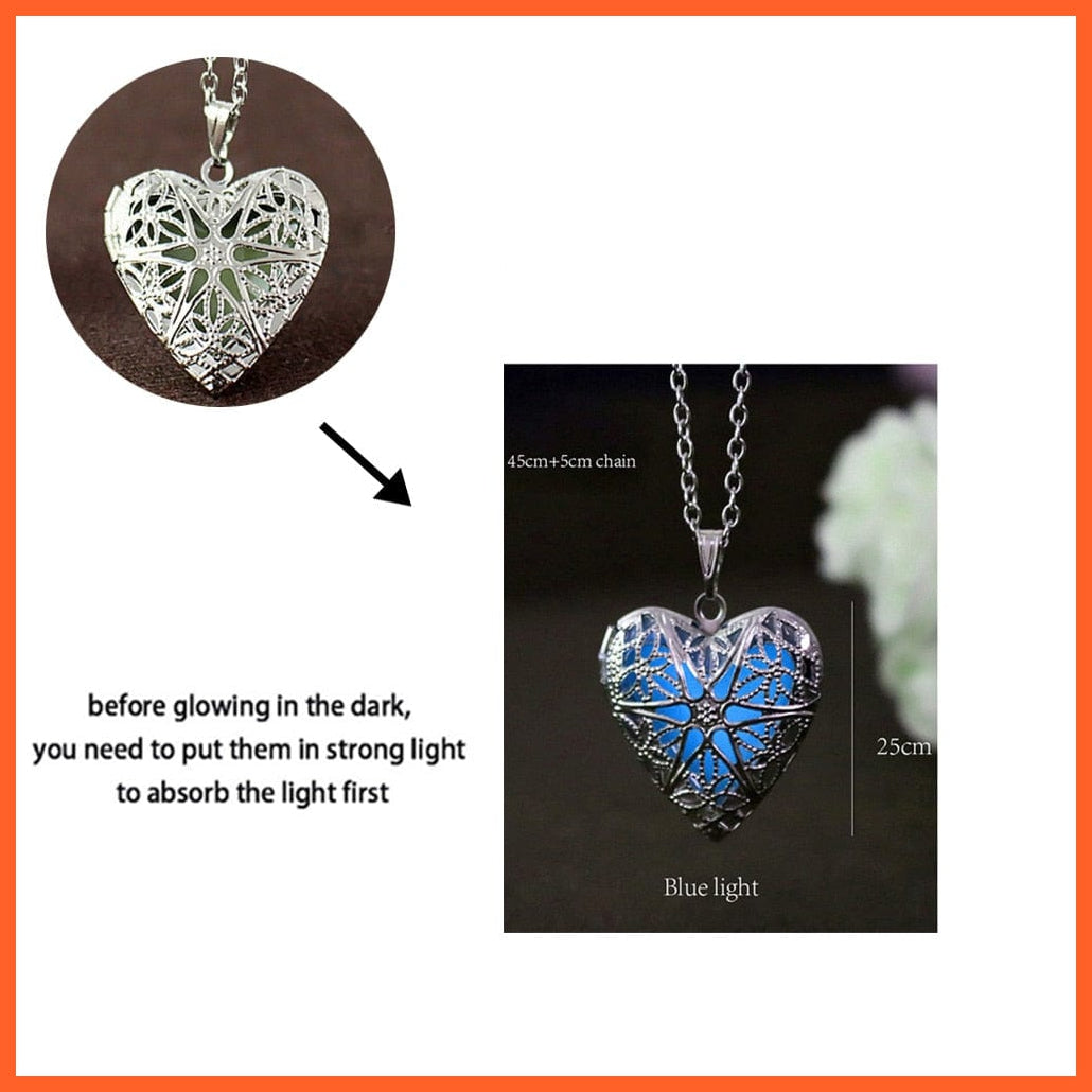 whatagift.com.au Pendant Necklace Luminous Dragon Glowing Fluorescence Antique Silver Glow In The Dark Necklace