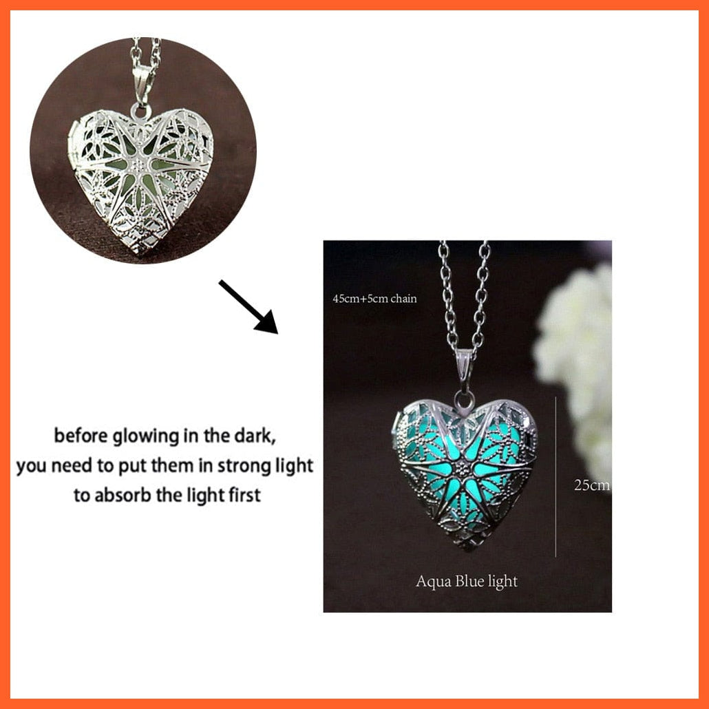 whatagift.com.au Pendant Necklace Luminous Dragon Glowing Fluorescence Antique Silver Glow In The Dark Necklace