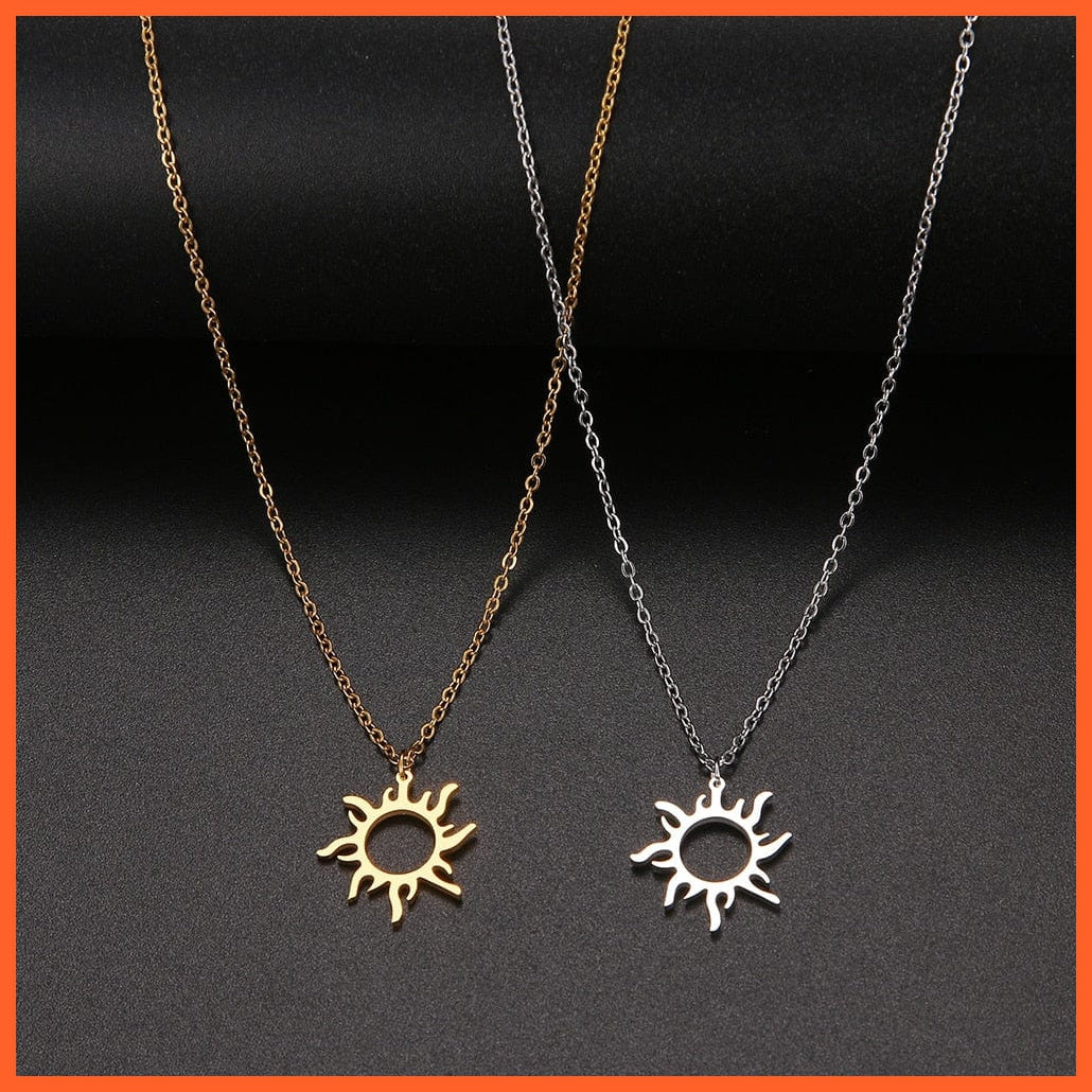 whatagift.com.au Pendant Necklace Stainless Steel Plated Ethnic Sun Totem Pendant Necklaces Charm Fashion Jewelry